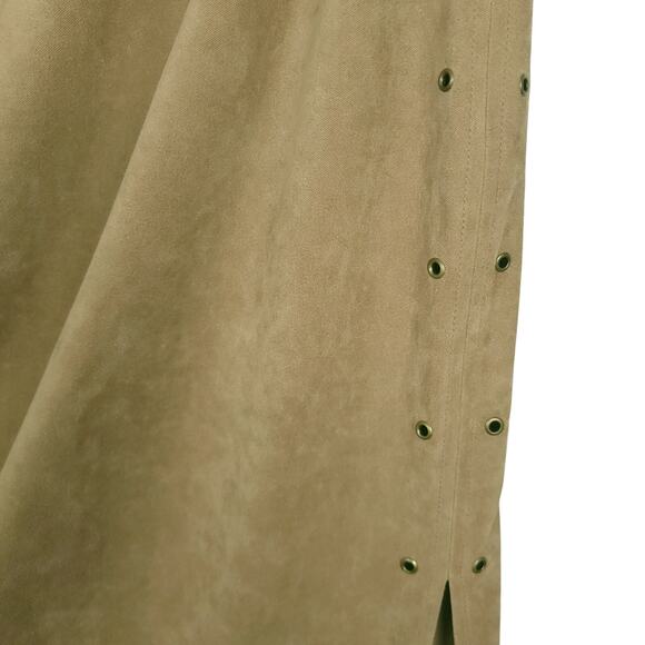 Y2K vintage beige faux suede low rise maxi skirt juniors size 5 western boho - Picture 3 of 9